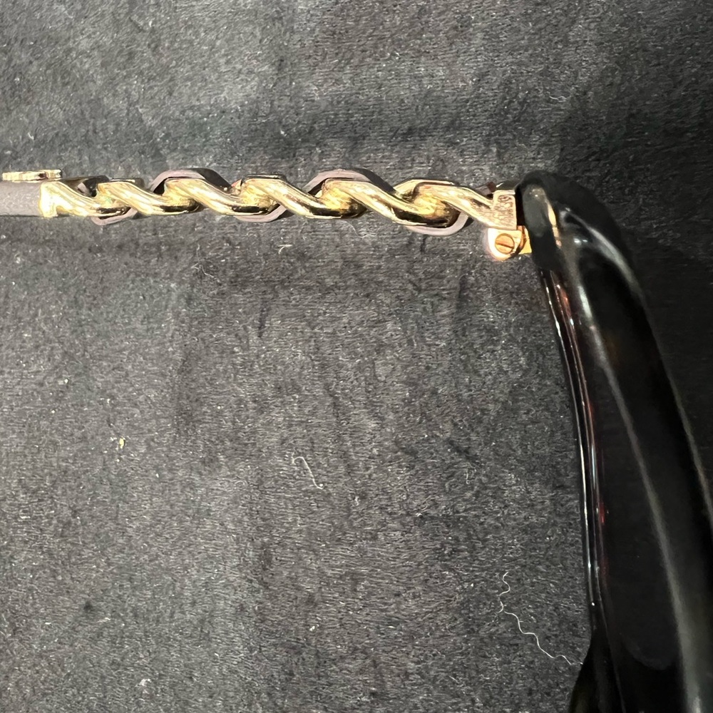 Used Chanel Tortoise Sunglasses with Gold Chain Detail - Picture 13 of 14